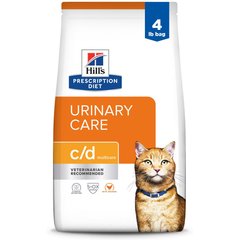 Hill's Prescription Diet c/d Multicare Urinary Care with Chicken Dry Cat Food, 4-lb bag