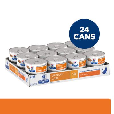 Show full view: Hill's Prescription Diet c/d Multicare Urinary Care with Chicken Wet Cat Food, 5.5-oz, case of 24 slide 3 of 13