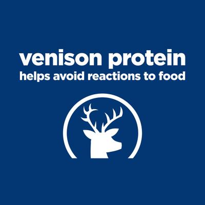 Show full view: Hill's Prescription Diet d/d Potato & Venison Recipe Wet Dog Food, 13-oz can, case of 12 slide 4 of 11