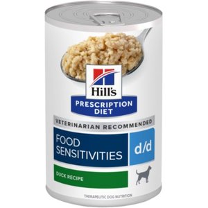 Hill's Prescription Diet d/d Skin/Food Sensitivities Duck Formula Wet Dog Food, 13-oz can, case of 12