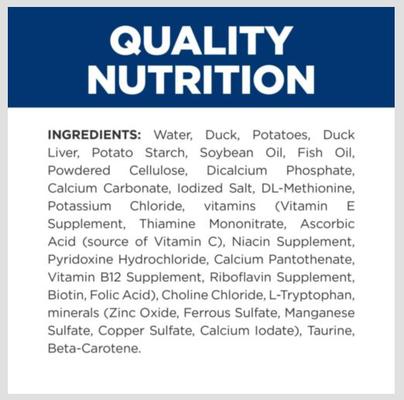 Show full view: Hill's Prescription Diet d/d Skin/Food Sensitivities Duck Formula Wet Dog Food, 13-oz can, case of 12 slide 7 of 13