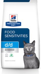 Hill's Prescription Diet d/d Skin/Food Sensitivities Duck & Green Pea Dry Cat Food, 8.5-lb bag