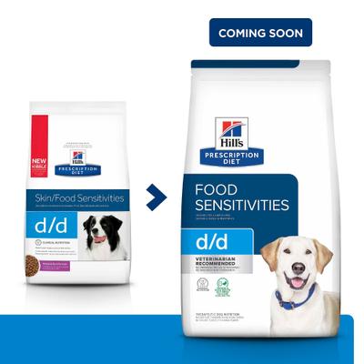 Show full view: Hill's Prescription Diet d/d Skin/Food Sensitivities Potato & Duck Recipe Dry Dog Food, 25-lb bag slide 3 of 13