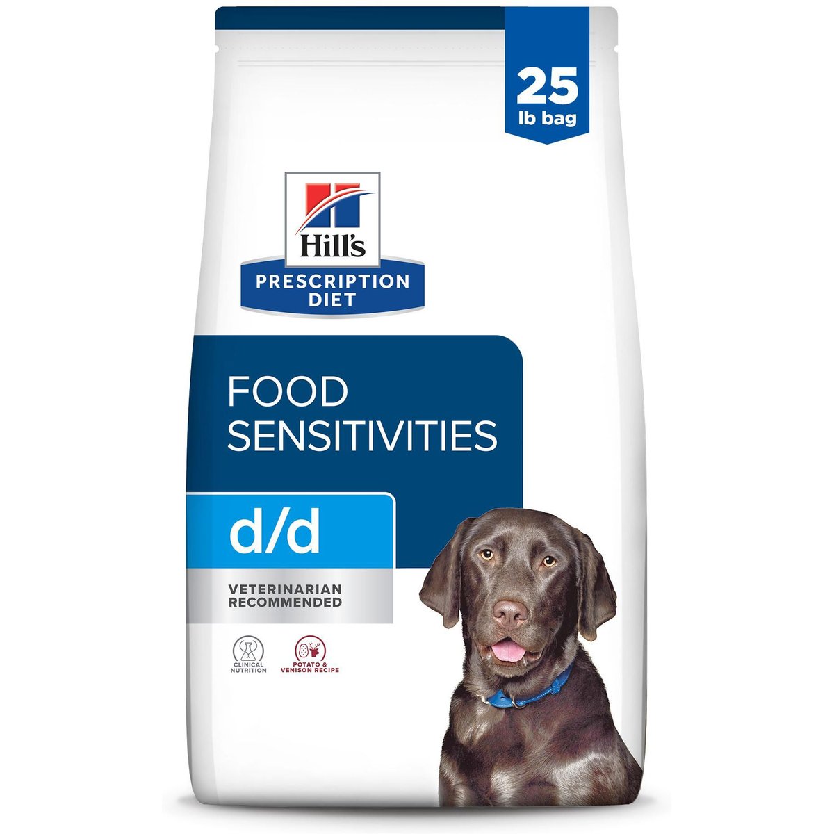 Hill's Prescription Diet d/d Skin/Food Sensitivities Potato & Venison Dry Dog Food, 25-lb bag