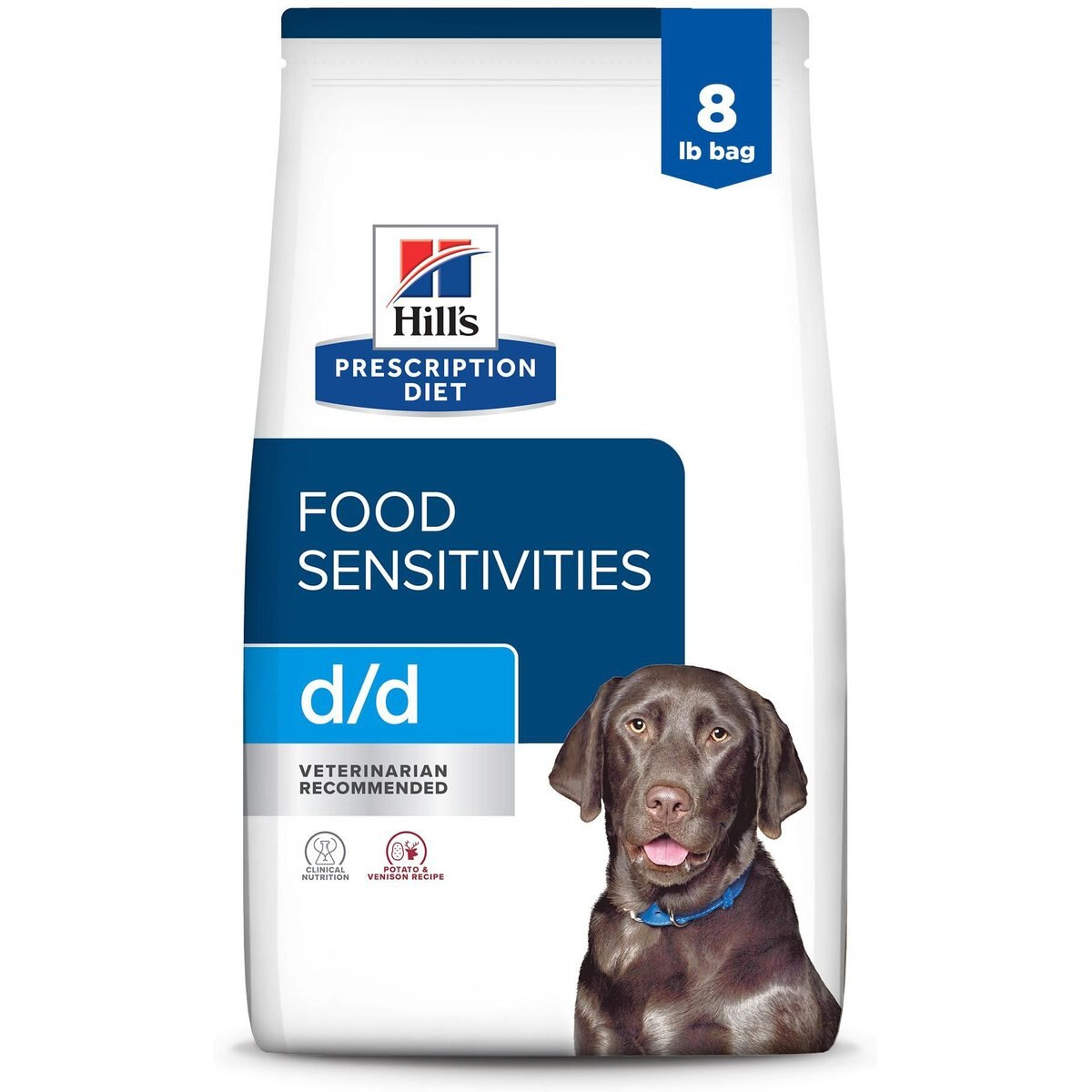 Hill's Prescription Diet d/d Potato & Venison Dry Dog Food, 8-lb bag