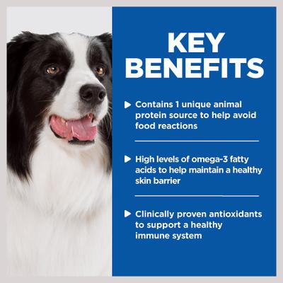 Show full view: Hill's Prescription Diet d/d Skin/Food Sensitivities Salmon Formula Canned Dog Food, 13-oz, case of 12, bundle of 2 slide 5 of 13