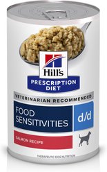 Hill's Prescription Diet d/d Skin/Food Sensitivities Salmon Formula Wet Dog Food, 13-oz can, case of 12