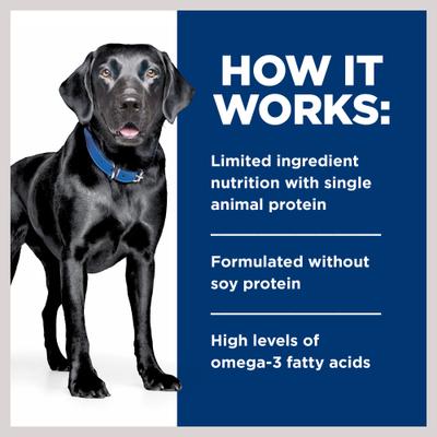 Show full view: Hill's Prescription Diet d/d Skin/Food Sensitivities Salmon Formula Wet Dog Food, 13-oz can, case of 12 slide 7 of 13