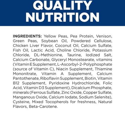 Show full view: Hill's Prescription Diet d/d Skin/Food Sensitivities Venison & Green Pea Dry Cat Food, 3.5-lb bag slide 6 of 13