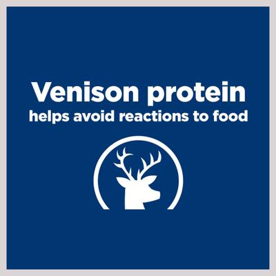 Show full view: Hill's Prescription Diet d/d Skin/Food Sensitivities Venison & Green Pea Dry Cat Food, 8.5-lb bag slide 5 of 12