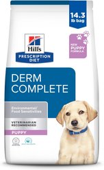 Hill's Prescription Diet Derm Complete Puppy Environmental/Food Sensitivities Rice & Egg Recipe Dry Dog Food, 14.3-lb bag