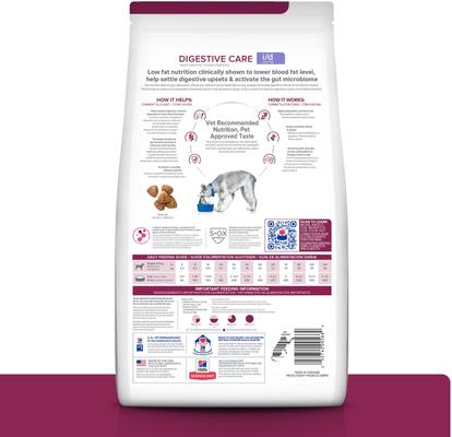 Show full view: Hill's Prescription Diet i/d Digestive Care Low Fat Chicken Flavor Dry Dog Food, 27.5-lb bag slide 3 of 13