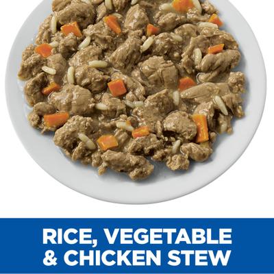 Show full view: Hill's Prescription Diet i/d Digestive Care Low Fat Rice, Vegetable & Chicken Stew Wet Dog Food, 12.5-oz, case of 24 slide 6 of 13