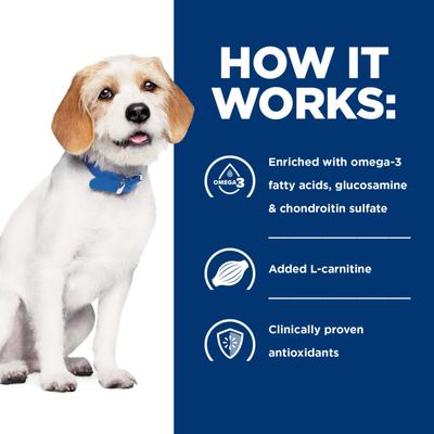 Show full view: Hill's Prescription Diet j/d Joint Care Small Bites Chicken Flavor Dry Dog Food, 8.5-lb bag slide 6 of 13