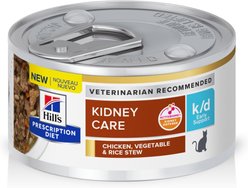 Hill's Prescription Diet k/d Early Support Chicken Wet Cat Food, 2.9-oz, case of 24