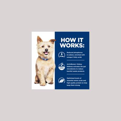 Show full view: Hill's Prescription Diet k/d Kidney Care Chicken & Vegetable Stew Wet Dog Food, 12.5-oz can, case of 12 slide 7 of 12