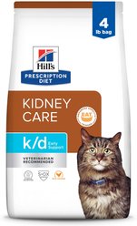 Hill's Prescription Diet k/d Kidney Care Early Support with Chicken Dry Cat Food, 4-lb bag