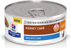 Hill's Prescription Diet k/d Kidney Care Pate with Tuna Wet Cat Food, 5.5-oz can, case of 24