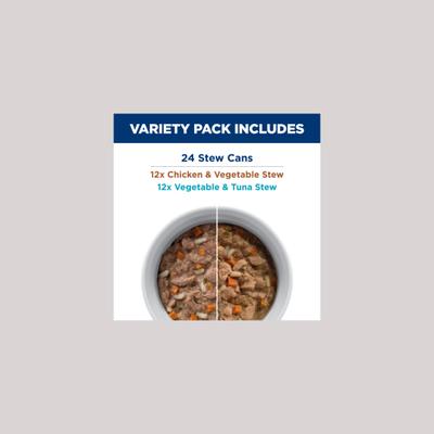 Show full view: Hill's Prescription Diet k/d Kidney Care Stew Variety Pack Wet Cat Food, 2.9-oz can, case of 24 slide 4 of 11