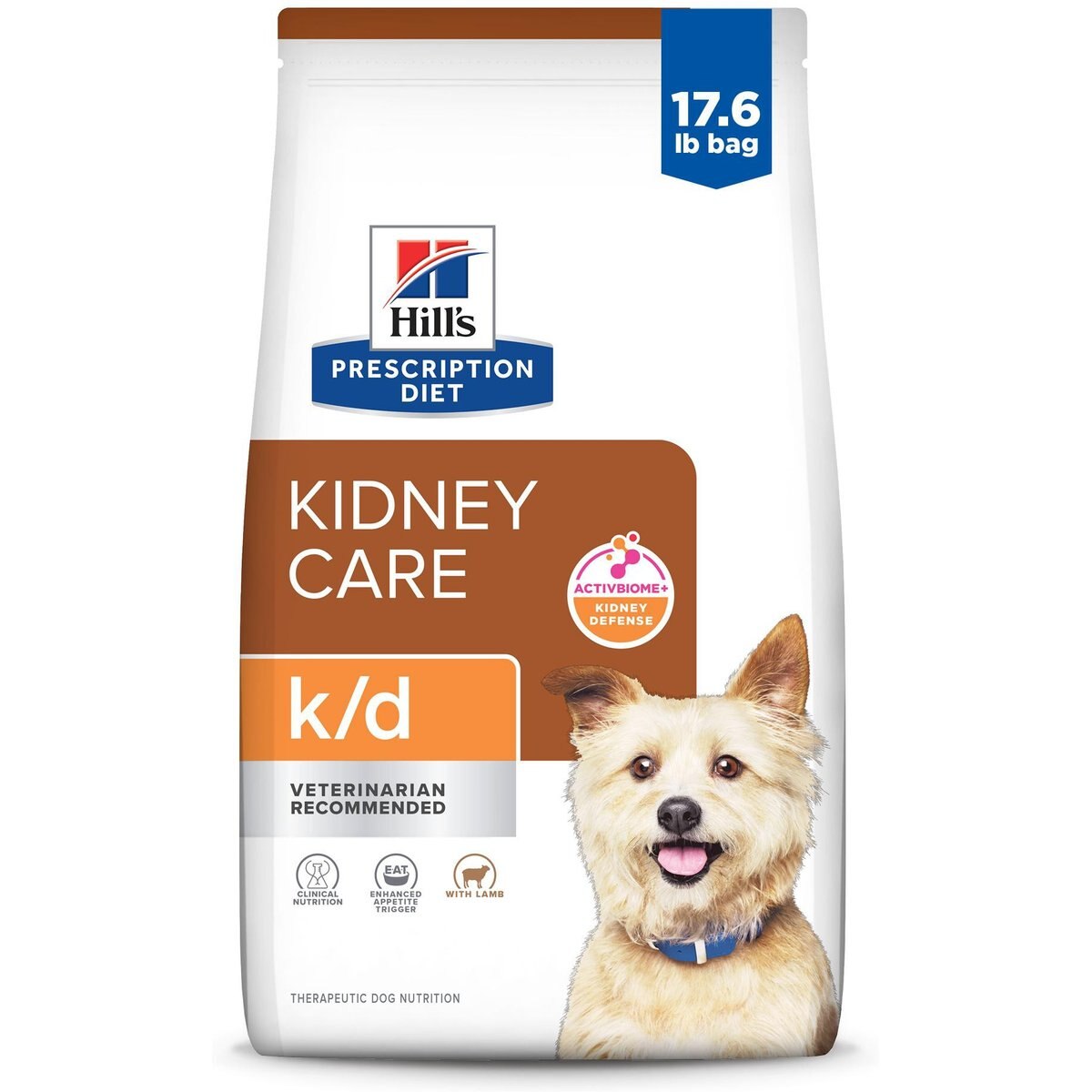 Hill's Prescription Diet k/d Kidney Care Lamb Dry Dog Food, 17.6-lb