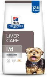 Hill's Prescription Diet l/d Liver Care Chicken Flavor Dry Dog Food, 17.6-lb bag
