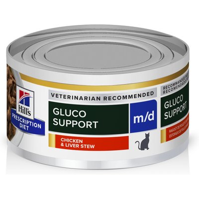 Hill's Prescription Diet Hill's Prescription Diet m/d GlucoSupport Chicken & Liver Stew Wet Cat Food, 2.9-oz, case of 24