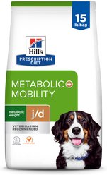 Hill's Prescription Diet Metabolic + Mobility j/d Chicken Flavor Dry Dog Food, 15-lb bag