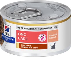 Hill's Prescription Diet ONC Care Chicken & Vegetable Stew Wet Cat Food, 2.9-oz can, case of 24