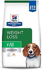 Hill's Prescription Diet r/d Weight Reduction/Management Chicken Flavor Dry Dog Food, 27.5-lb bag