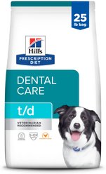 Hill's Prescription Diet t/d Dental Care Chicken Flavor Dry Dog Food, 25-lb bag