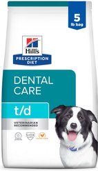 Hill's Prescription Diet t/d Dental Care Chicken Flavor Dry Dog Food, 5-lb bag