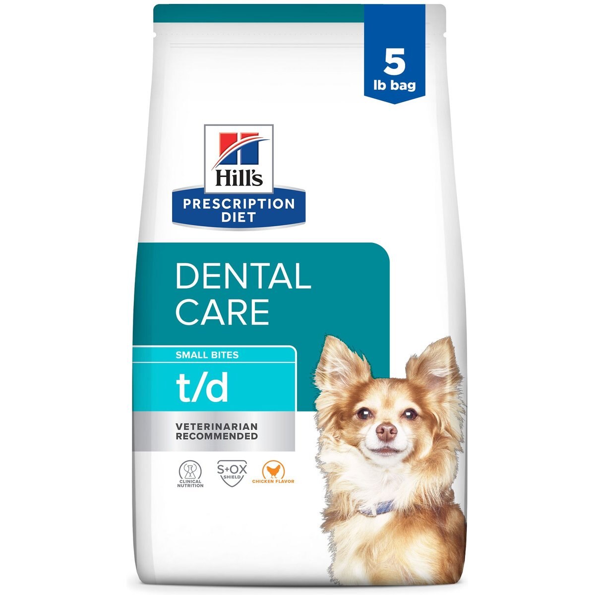 Hill's Prescription Diet t/d Dental Health Small Bites Dog Food, 5-lb