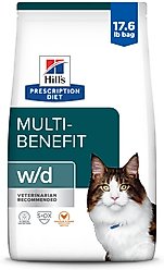 Hill's Prescription Diet w/d Multi-Benefit with Chicken Dry Cat Food, 17.6-lb bag