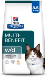 Hill's Prescription Diet w/d Multi-Benefit with Chicken Dry Cat Food, 8.5-lb bag