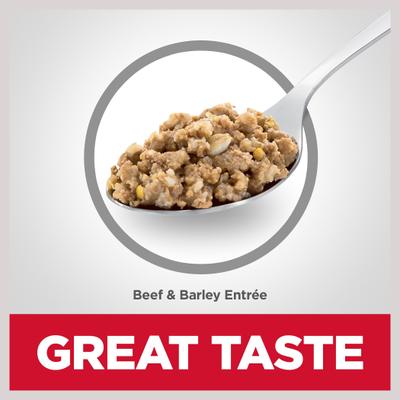 Show full view: Hill's Science Diet 7+ Beef & Barley Entree + Sensitive Stomach & Skin Salmon & Vegetable Entree Canned Dog Food slide 5 of 9