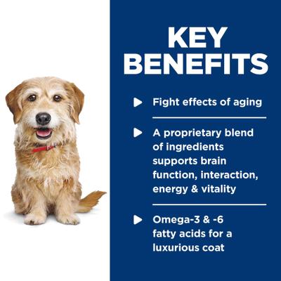 Show full view: Hill's Science Diet Adult 7+ Small Breed & Mini Breed Senior Vitality Chicken & Vegetable Stew Wet Dog Food, 5.5-oz can, case of 24 slide 7 of 14