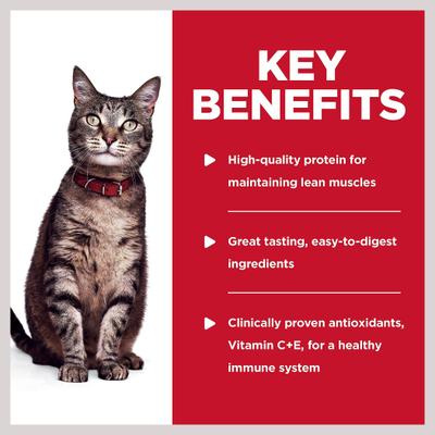 Show full view: Hill's Science Diet Adult Chicken & Spinach Casserole Recipe Cat Food, 2.8-oz pouch, case of 24 slide 6 of 12