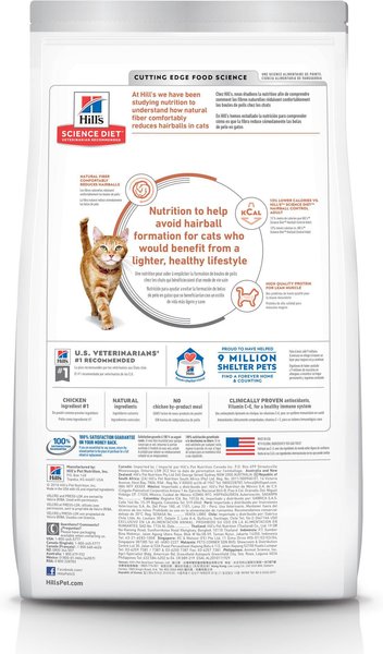 Hill's Science Diet Adult Hairball Control Light Weight Management Dry Cat Food