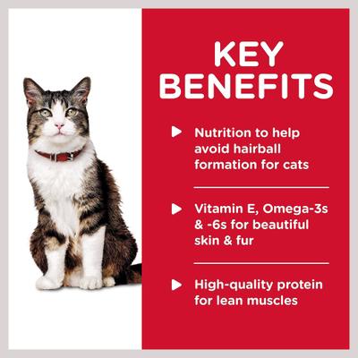 Show full view: Hill's Science Diet Adult Hairball Control Savory Chicken Entree Wet Cat Food, 2.9-oz can, case of 24 slide 5 of 13