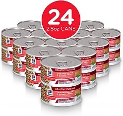 Hill's Science Diet Adult Healthy Cuisine Poached Salmon & Spinach Medley Wet Cat Food, 2.8-oz can, case of 24 slide 2 of 9