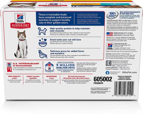 Show full view: Hill's Science Diet Adult Healthy Cuisine Roasted Chicken & Rice Medley Canned Food + Adult 7+ Tender Dinner Variety Pack Cat Food slide 7 of 9