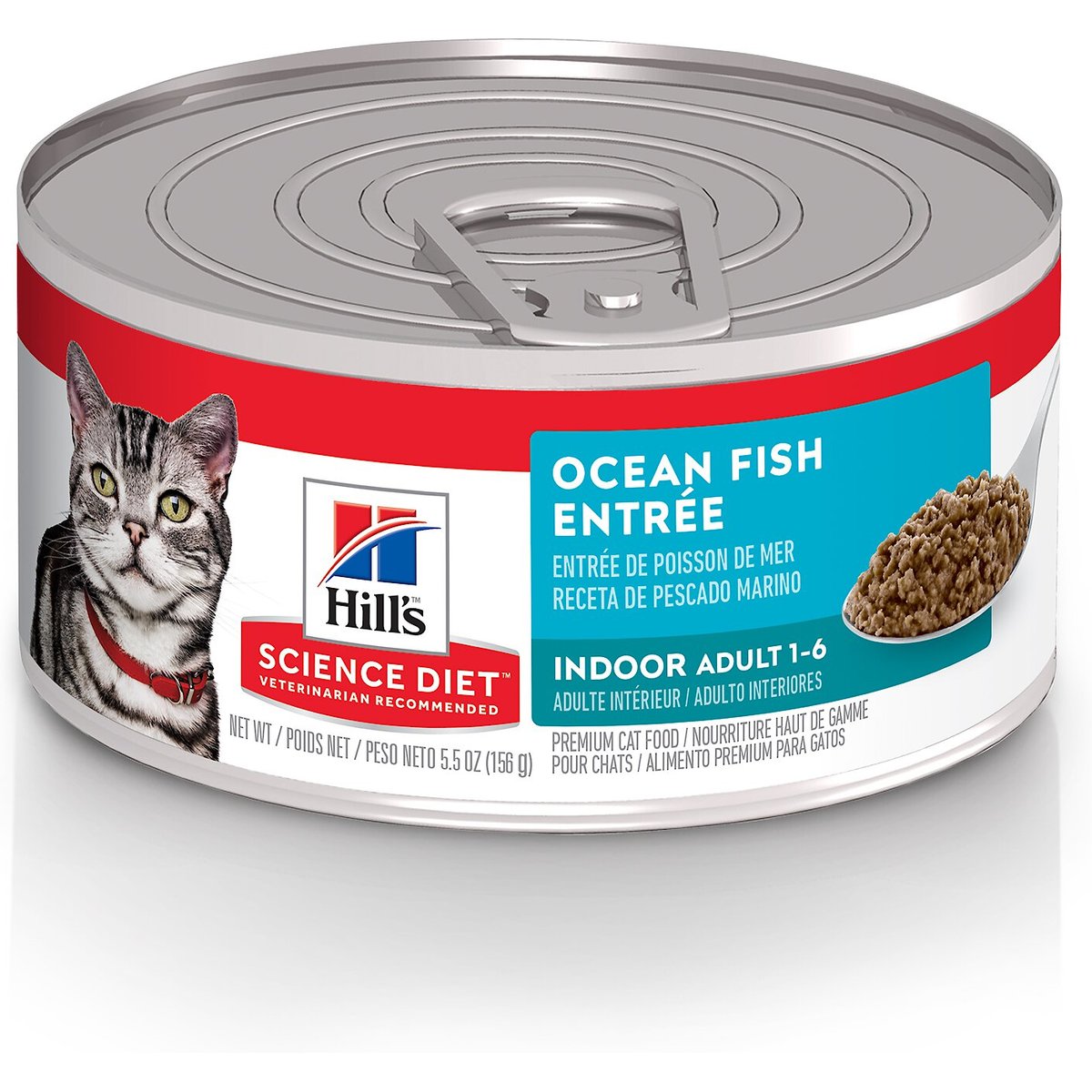 Hill's Science Diet Indoor Seafood Canned Cat Food, 5.5-oz, 24 ct