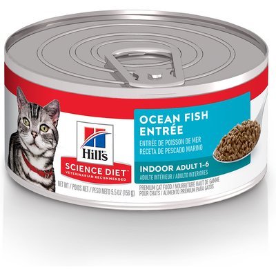 Hill's Science Diet Hill's Science Diet Indoor Seafood Canned Cat Food, 5.5-oz, 24 ct