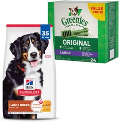 Hill's Science Diet Adult Large Breed Dry Food + Greenies Large Dental Dog Treats