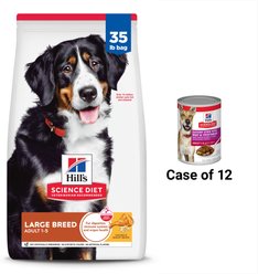 Hill's Science Diet Adult Large Breed Dry Food + Savory Stew with Beef & Vegetables Canned Dog Food