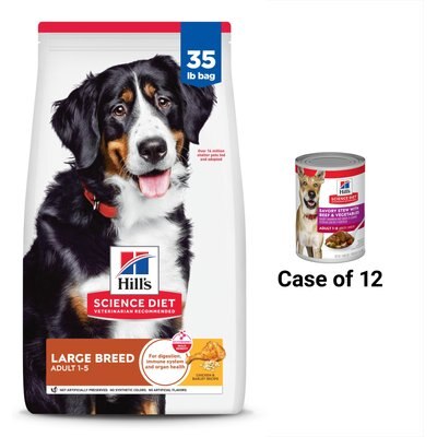 Hill's Science Diet Hill's Science Diet Adult Large Breed Dry Food + Savory Stew with Beef & Vegetables Canned Dog Food