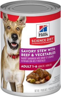 Show full view: Hill's Science Diet Adult Large Breed Dry Food + Savory Stew with Beef & Vegetables Canned Dog Food slide 5 of 8