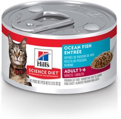 Hill's Science Diet Adult Ocean Fish Entree Wet Cat Food, 2.9-oz can, case of 24