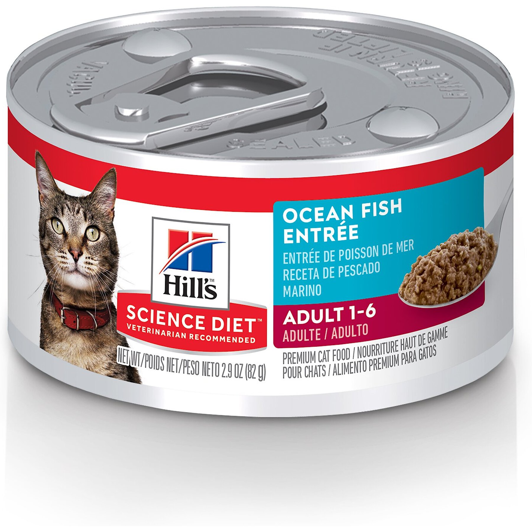 Hill's Science Diet Adult Ocean Fish Entree Wet Cat Food, 2.9-oz can, case of 24