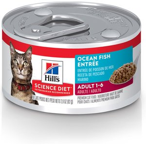 Hill's Science Diet Adult Ocean Fish Entree Wet Cat Food, 2.9-oz can, case of 24